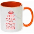 Cana color,  Keep calm and know that I am God.